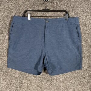 Faherty All Day Shorts Mens 38 Blue Stretch Hybrid Chino Swim‎ Trunks Casual